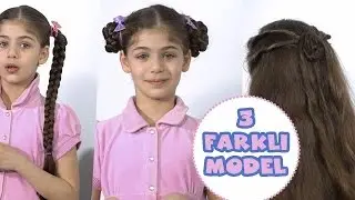 3 Kolay Saç Modeli | Annem Saçlarımı Yapıyor | Uzun Saç Modelleri