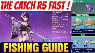 SHORT Fishing Guide to R5 The Catch in 1 DAY! Genshin Impact