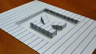3d Trick Art On Line Paper, Latter K