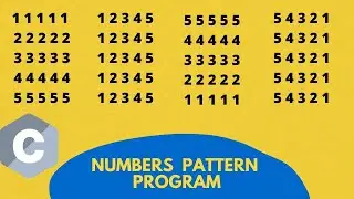 C program to print numbers pattern