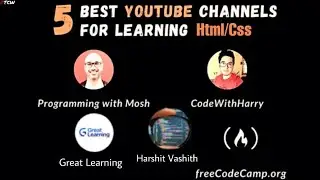 5 Best Youtube Channels for Html and Css | 