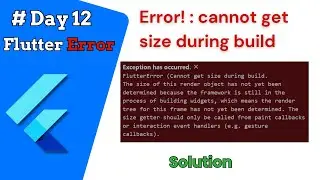Error!: Cannot get size during build.||  'hasSize' is not true || 