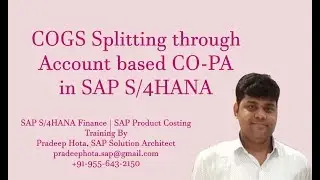 SAP Cost of Goods Sold - COGS Splitting by Account Based COPA in SAP S4 HANA | S4HANA 1809 Finance