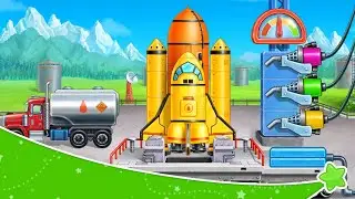 Rocket Ship Building Game For Kids | Space Adventure! | Rocket Assemble!, Refuel!, Build!, Wash!