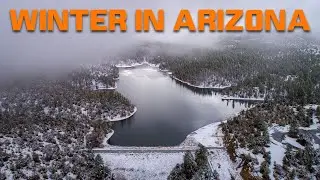 BEAUTIFUL LYNX LAKE | WINTER SNOW IN ARIZONA