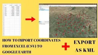How to Import Excel Data to Google Earth | How to Import Coordinates/Points in Excel to Google Earth