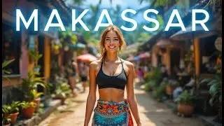 MAKASSAR, SULAWESI ISLAND, INDONESIA (4K City Tour) Stunning Aerial, Drone, and Walking 4K Footage
