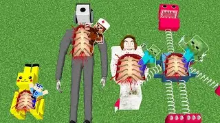 BİLİNMEYEN KARAKTERLERİN MİDESİNE GİRDİM 😱 - Minecraft