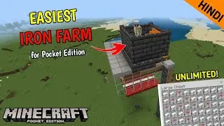 100% Working | Easiest Iron Farm Minecraft Pocket Edition