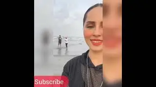 Nimra khan enjoying at sea side | #nimrakhan #beach #seaside