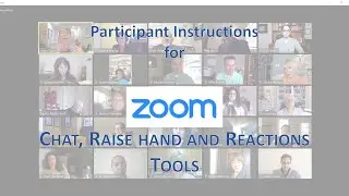 Zoom - Participant Instructions for Chat, Raise Hand, and Reactions tools