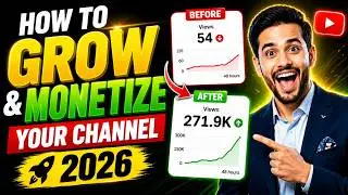 How To Quickly Grow And Monetize Your YouTube Channel In 2024 | Tips For Channel Growth & Monetize 🤑