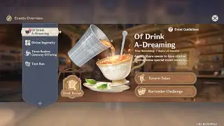 All drink recipes for Bartender Challenge Event | Genshin Impact