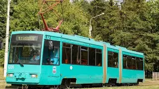 ПОЕЗДКА на ТРАМВАЕ бкм 743 (БОРТ.НОМЕР 031) МАРШРУТ 11