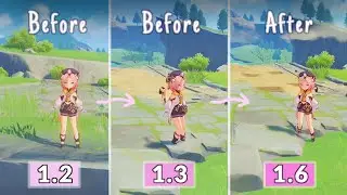 'Lumine Area' Changes: Unreleased Mondstadt/Stormterror's Lair Before & After Version 1.2, 1.3 - 1.6