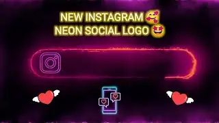 New😍 INSTAGRAM 😍 No Text Neon Effect Logo Black Screen⚫️//Just Add Name📝// Link in description👇..