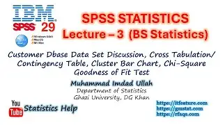 SPSS Lecture 3 (BS Statistics): Contingency Table and Chi Square Goodness of Fit  Urdu
