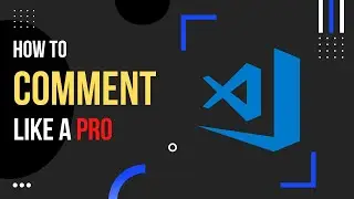 how to comment like a pro in VS Code.
