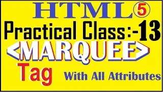 Marquee Tag With All attributes Direction Behavior Loop Scrollamount bgcolor etc in Bengali.WEBSITE