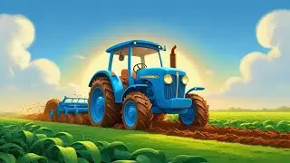 Синий Трактор пашет по полям | Детские песенки | Песенки для детей | Детские песенки Синий Трактор