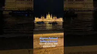Budapest - Parliament view by the Danube at night time 