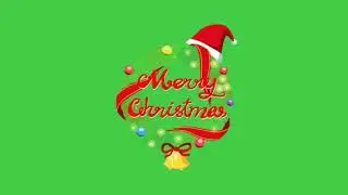 Animated Merry Christmas green screen effects