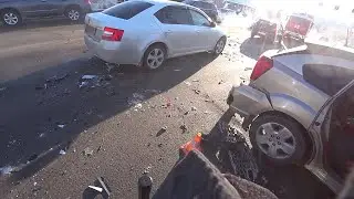 ДТП апокалипсис на мосту. Шесть машин перекрыли все полосы