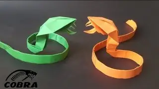 How To Make ORIGAMI COBRA SNAKE / Paper Craft Easy