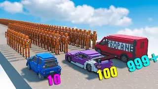 How many Crash Dummies will stop a car in Teardown?