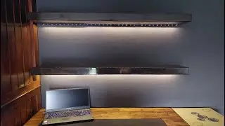 Making Floating Shelves with LED Strips and LED Spot Lights
