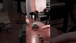 Heel flip off BMX green bench #knarly #fingerboard #fingerboarding #fingerboardtricks #techdeck