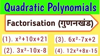 How to Factorise Quadratic Polynomial | (Factorisation) गुणनखंड कैसे करते हैं ?