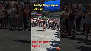 Boy dancing like a Robot in NY Times Square | Street Dance Performer 