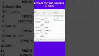 EXTRACT TEXT AND NUMBERS IN EXCEL