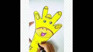 Easy Giraf drawing with hand #easydrawing #kidsvideo #kidsdrawing