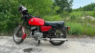 Двигатель Ява (Jawa) 350/634 тест 11.06.2024 после ремонта (г. Киржач, Владимирская обл)