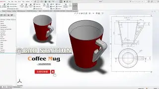 Crafting a Mug from Scratch - Sketch, Revolve, Extrude, Fillet, and Color Mastery using SOLIDWORKS
