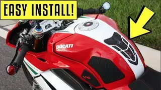 How to Install a Motorcycle Tank Protector - Ducati Panigale V4
