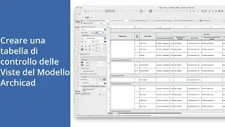 Creare una Tabella di controllo delle Viste del Modello di Archicad
