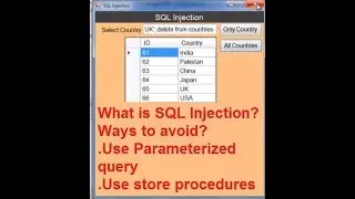 sql injection attack in vb net and sql server