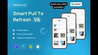 FlutterFlow Pull To Refresh Widget ✨ LottieFiles Animation ✨ 