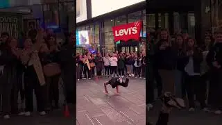 Amazing One Hand Stand Dance By Time Square Street Performer