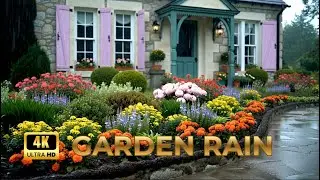 Front Yards & Garden Rain (1 Hour) — Sleep, Study — No Music (4K)