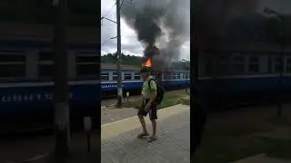 Электричка, следовавшая из Минска, загорелась на ходу