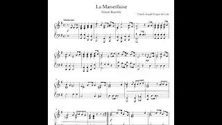 French National Anthem La Marseillaise Sheet Music Tutorial Гимн Франции Марсельеза ноты пианино