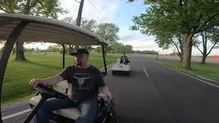 Cruising the golf carts with the Wife