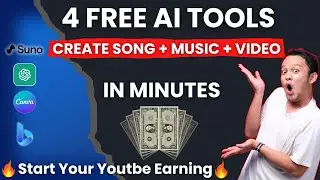4 Free AI Tools to Create Stunning YouTube Videos | ChatGPT, Suno AI, Canva & Bing Image Generator