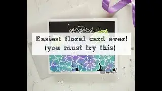 Beautiful Floral card with ink blending | Hydrangea Ellen Hutson