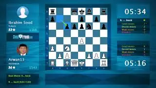 Chess Game Analysis: Arwan13 - Ibrahim Sood : 1-0 (By ChessFriends.com)