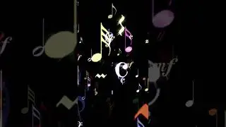 Magical Sparkling Colorful Music Notes Stream Loop 